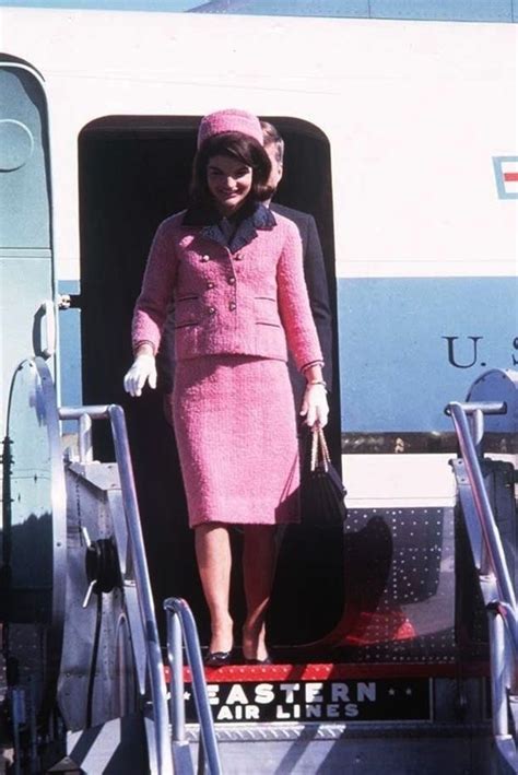 national archives in maryland has a bloodstained pink chanel suit|jacqueline bouvier pink Chanel suit.